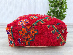 handmade Pouf, Bohemian Pouf, Berber Pouf, Kilim Pouf, Ottoman Pouf,