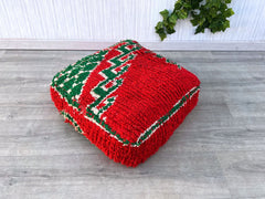 Set of Pouf, Moroccan Kilim Pouf, Floor Pouf, Vintage Moroccan Ottoman, Square Pouf, Yoga Meditation Cushion, Outdoor Kilim Pillows.