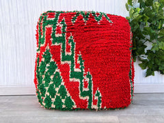Set of Pouf, Moroccan Kilim Pouf, Floor Pouf, Vintage Moroccan Ottoman, Square Pouf, Yoga Meditation Cushion, Outdoor Kilim Pillows.