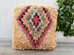 handmade Pouf, Bohemian Pouf, Berber Pouf, Kilim Pouf, Ottoman Pouf,