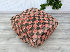 kilim pouf, moroccan pouf, pouf ottoman cover, kilim ottoman, Kilim Pillow