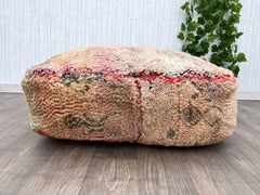 moroccan pouf, beni ourain pouf, berber pouf, wool pouf, colorful pouf, home decor, pet bed, bean bag