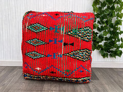 moroccan pouf, berber pouf, handmade pouf, kilim pouf, 60x60x20 cm pouf, foot stool, home decor