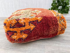 Wool Pouf, handmade Pouf, Bohemian Pouf, Berber Pouf, Kilim Pouf, Ottoman Pouf,