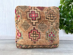 moroccan wool pouf, berber pouf, pouf , 60x60x20 cm pouf, kilim pouf, ottoman pouf
