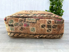 moroccan wool pouf, berber pouf, pouf , 60x60x20 cm pouf, kilim pouf, ottoman pouf