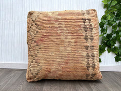 Green silk pillow, Moroccan Sabra cushion, handmade cactus silk pillow, Berber Sabra cushion, Pillow Throw, Moroccan Lumbar Sabra Cushion