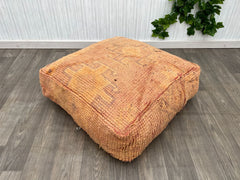 Moroccan Berber Cushion unstuffed – 15.35 x 15.35 in Handwoven Wool Kilim Pillow – Traditional Artisan Decor – Authentic Moroccan Textile