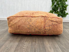 Moroccan Berber Cushion unstuffed – 15.35 x 15.35 in Handwoven Wool Kilim Pillow – Traditional Artisan Decor – Authentic Moroccan Textile