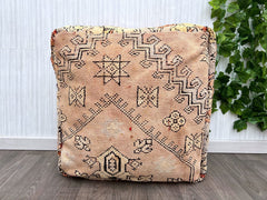 moroccan pouf, berber pouf, handmade pouf, kilim pouf, 60x60x20 cm pouf, foot stool, home decor