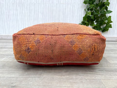 moroccan pouf, berber pouf, kilim pouf, boho pouf, 60x60x20 cm pouf