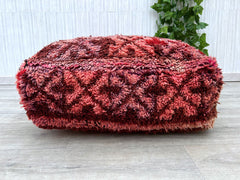 moroccan pouf, boho pouf, berber pouf, kilim pouf, 60x60x20 cm pouf