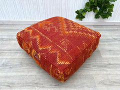 moroccan pouf, fluffy pouf, berber pouf, 60x60x20 cm pouf
