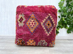 moroccan pouf, kilim pouf, ottoman pouf, 60x60x20 cm pouf