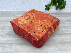 moroccan pouf, pouf ottoman cover, kilim ottoman, Kilim Pillow