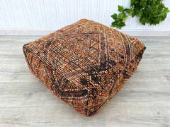 moroccan wool pouf, berber pouf, pouf , 60x60x20 cm pouf, kilim pouf, ottoman pouf