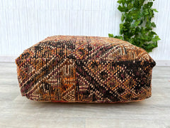 moroccan wool pouf, berber pouf, pouf , 60x60x20 cm pouf, kilim pouf, ottoman pouf