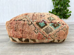 moroccan wool pouf, kilim pouf, berber pouf, handmade pouf, 60x60x20 cm pouf