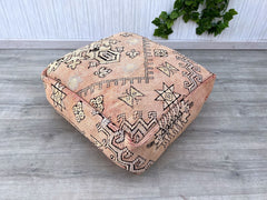 Moroccan POUF **70% OFF** with White Stitching Leather Pouf Ottoman Pouf Morrocan Leather Pouf Moroccan Pouffe, Home gifts, Wedding Gifts