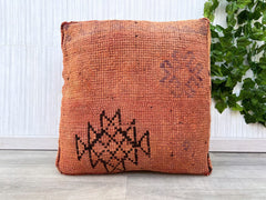 Moroccan tan brown Set of 2 Ottoman Leather Poufs home Decor - Leather Tan Brown Pouf Ottoman, Footstool, Floor Cushion - New Home Gift !