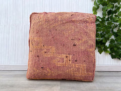 VINTAGE BERBER BOUJAAD Pouf | Handmade Wool Cotton | 60x60x20cm | Colorful Boho Chic Design | Stylish | Insert Sold Separately