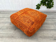 Set of Pouf, Moroccan Kilim Pouf Floor Pouf Vintage Moroccan Ottoman Square Pouf, Yoga Meditation Cushion, Outdoor colorful Kilim Pillows