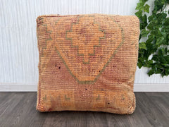 Moroccan Leather Pouf, Unstaffed ottoman, Handcraft Green Vintage Design, Moroccan pouf, berber pouf, Green pouf