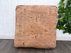 Ottoman Moroccan Leather Pouf - Round ottoman footstool Leather Pouf, moroccan pouf, pouf leather,Footstool, Floor Cushion - New Home Gift !