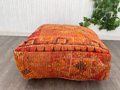 Blue silk pillow, Moroccan Sabra cushion, handmade cactus silk pillow, Berber Sabra cushion, Pillow Throw, Moroccan Lumbar Sabra Cushion