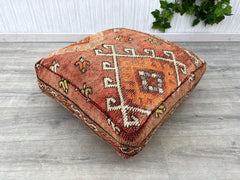Moroccan Floor Cushion 2 Places Salon - Unstuffed 2 Seats Cushions + 2 Back Cushions + 4 Zipped Insert bags for stuffing