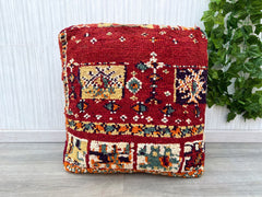 Moroccan cushion-covers with cactus silk embroidries in different colors - set of 2 square pillowcases -  moroocan home decor