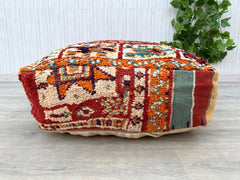 Moroccan cushion-covers with cactus silk embroidries in different colors - set of 2 square pillowcases -  moroocan home decor