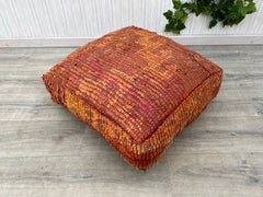 Floor Cushion, Moroccan Decor, Home and Living, Antique Decor Square Pouf, Outdoor Pouf, Pet Bed,