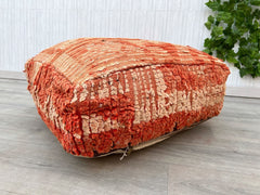 Vintage Moroccan Ottoman, Vintage Square Pouf, Berber Floor Cushion-Moroccan Kilim Pouf , Floor Pouf- Moroccan floor cushion,