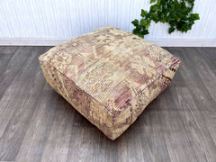 cover pouf Vintage, custom moroccan pouf, handmade Berber pouf, Bohemian floor Wool indoor, outdoor pouf