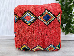 Moroccan Pouf Ottoman - Handcrafted Leather Footstool, Round Boho Decor, Neutral Tones, Perfect for Living Room or Bedroom, Unstuffed