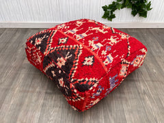 Moroccan Pouf, Floor Cushion, Floor Pillow, Footstool, Ottoman Pouf, Handmade Pouf
