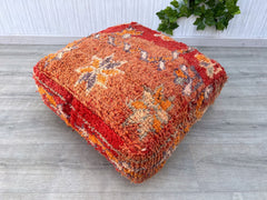 Moroccan hand knotted Berber Wool Pouf, Berber Natural ottoman pouf, Customized  pouf,Wool Handmade Pouf Cover, decorative pouf