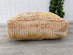 Moroccan pouf, Wool Pouf, kilim pouf, berber pouf, 60x60x20 cm pouf
