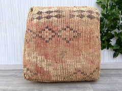 Moroccan pouf, kilim pouf, 60 cm x 60 cm x 20 cm pouf