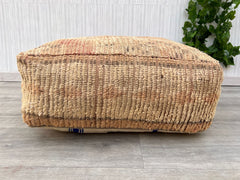 Moroccan pouf, kilim pouf, 60 cm x 60 cm x 20 cm pouf