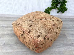 Moroccan wool pouf, kilim pouf, 60x60x32 pouf, footstool
