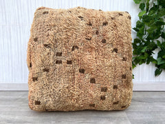 Moroccan wool pouf, kilim pouf, 60x60x32 pouf, footstool