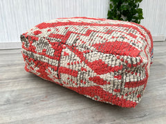 Moroccan Kilim Pouf, Floor Pouf, Vintage Moroccan Ottoman Square Pouf, Yoga Meditation Cushion, Outdoor colorful Kilim Pillows, Berber poufs