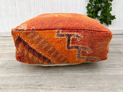 Vintage Berber Sabra Cushion – vegan silk (cactus silk) Tribal Symbols Bohemian Decor Ibiza Christmas Gift Bronze Pastels Blush embroidered