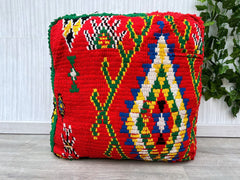 Moroccan Pouf with Aromatherapy Pocket - Hidden Essential Oil Diffuser, Zen Meditation Pillow, Lavender Sachet Included