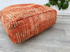 Moroccan Floor Cushion of Beni ourain Pouffe - Floor Cushions -Boho Ottoman - Beni Ourain Square Pouf
