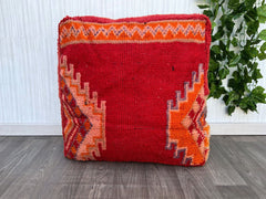 Berber pillow, vintage Moroccan rug pillowcase, vintage Berber wool cushion covers, boujaad pillow, Berber cushion