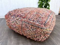 Wool Pouf, handmade Pouf, Bohemian Pouf, Berber Pouf, Kilim Pouf, Ottoman Pouf