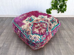 bohemian kilim rug pouf, bean bag floor, cushion floor pillow